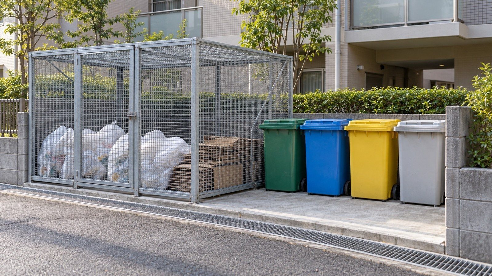 アパートのゴミ置き場
